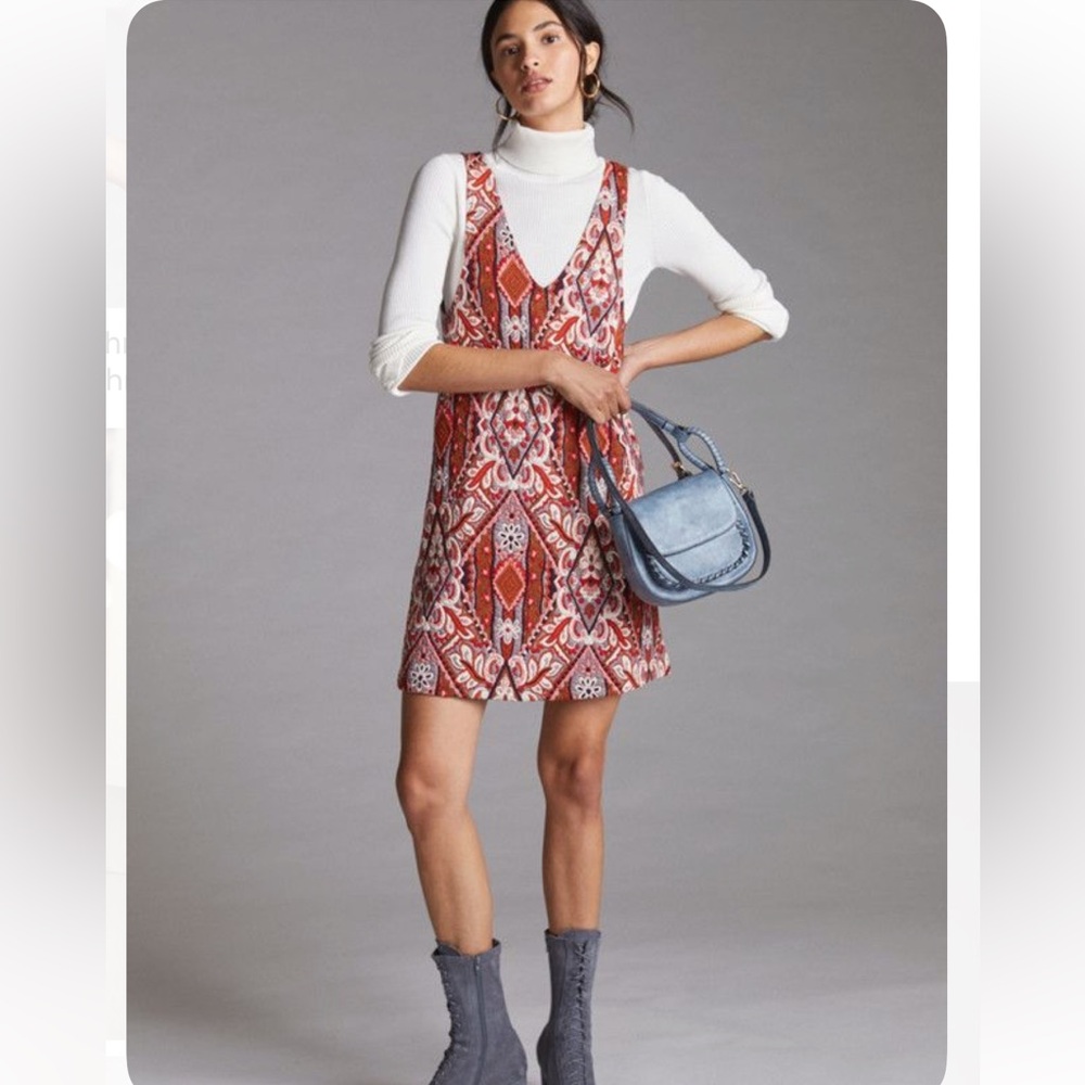 Anthropologie Maeve Jacquard Mini Dress